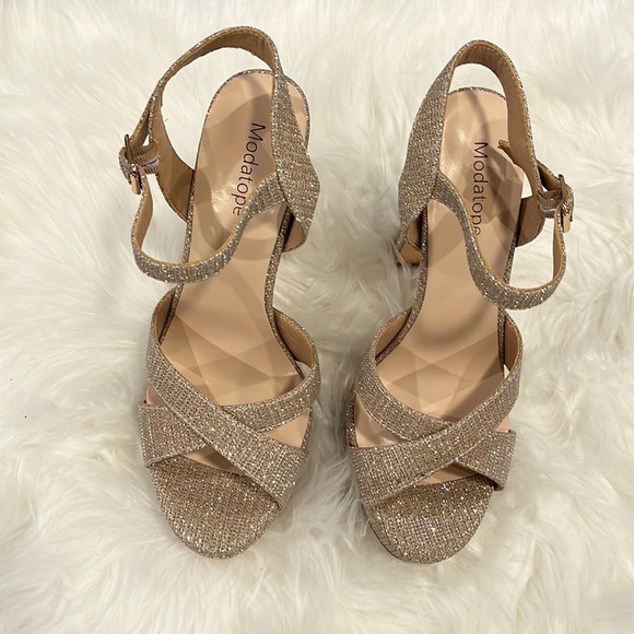 Modatope Platform High Heels Sandals for Women Ankle Strap Heel Sandals - Picture 11 of 12